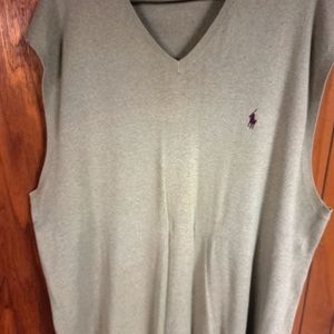 Ralph Lauren sweater vest. olive green 2XLT.